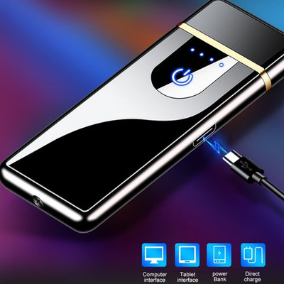 Rexmax® USB Arc Lighter - Electric + Gas Lighter - Grey Technologies