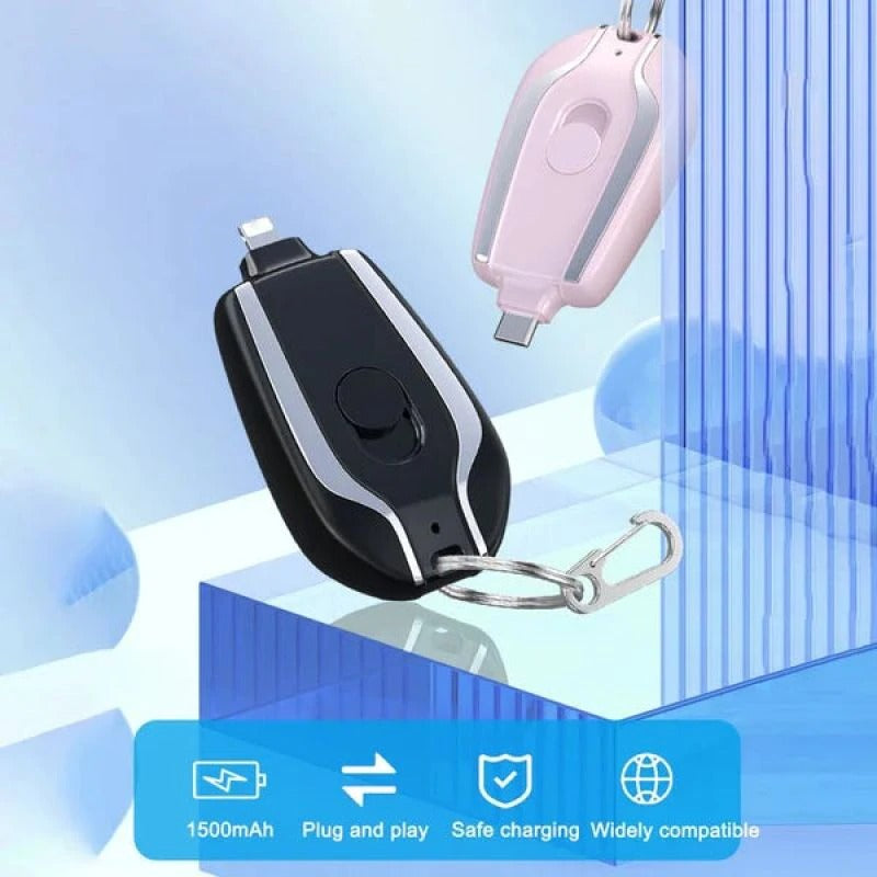 Raxfly®️ Keychain Power Bank | Best Portable Charger - Grey