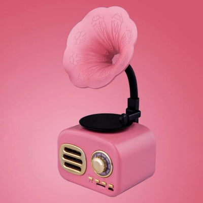 retro bluetooth speaker - pink colour