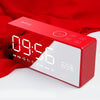 smart alarm clock with speaker - red colour