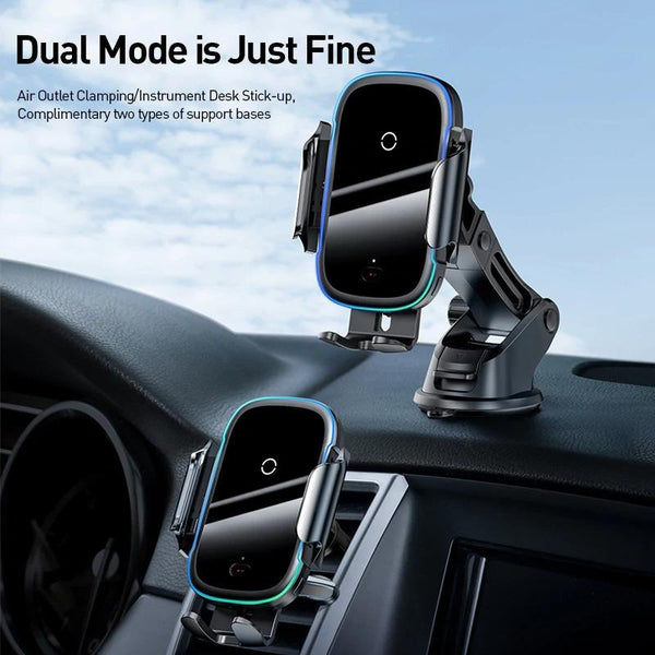 Baseus® Max 2 Car Wireless Charger ( Dual Mode ) - Grey Technologies