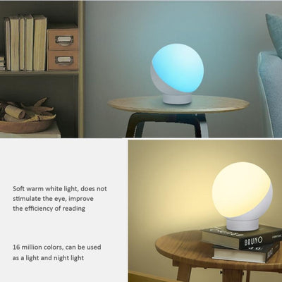 smart lamp kept on a table