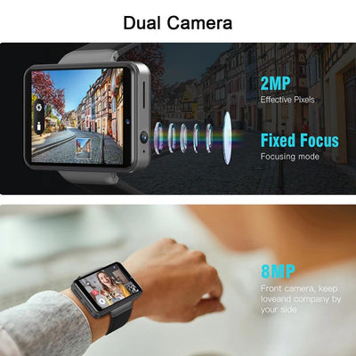 dual HD camera of the smartwatch with sim card